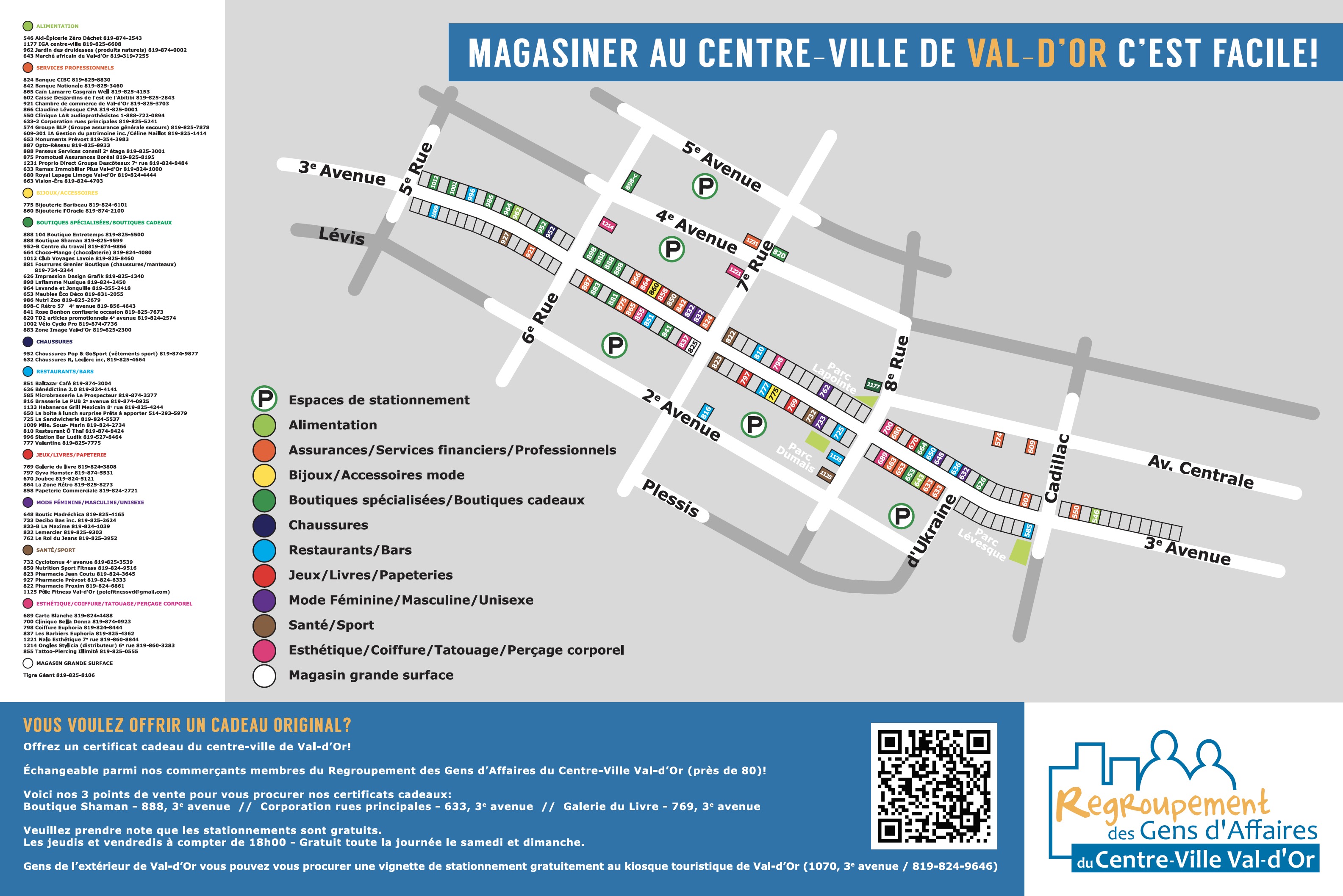 Design - Carte du Centre-Ville de Val-d'Or