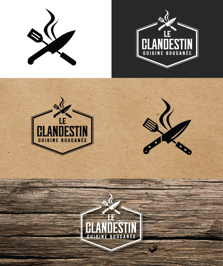 Signature graphique et images de marque complète - Le Clandestin recettes boucanées