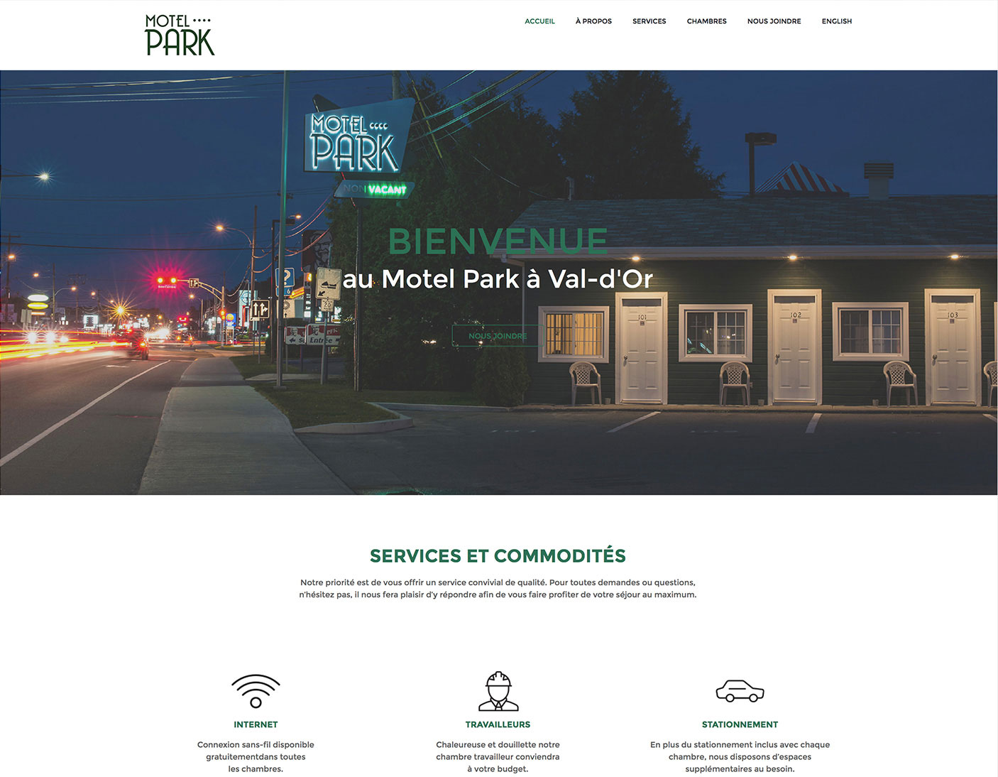 Site Web - Motel Park